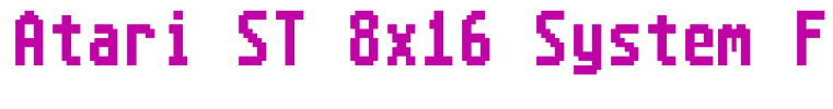 Atari ST 8x16 System Font Medium